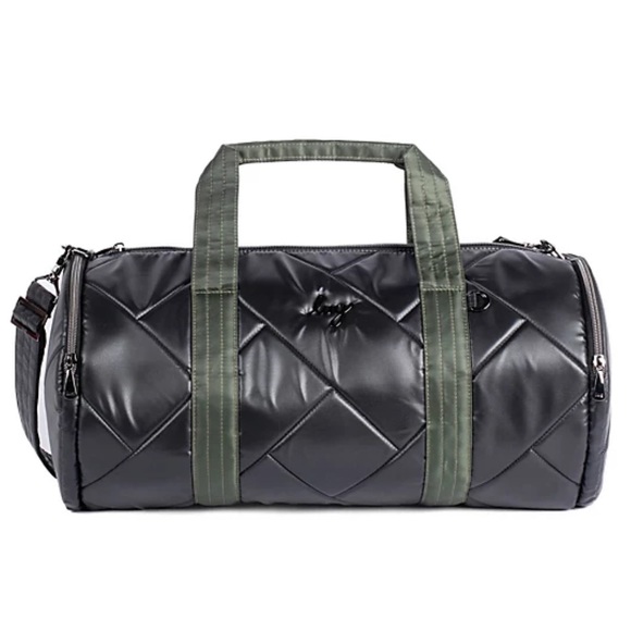 Lug Classic Duffle with Crossbody Strap -Rowboat ~ Metallic Black w/ Olive - Picture 1 of 7